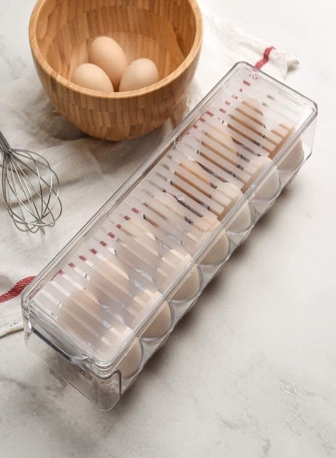LDG WARE Egg Tray 14 Eggs for Fridge | Non-Breakable Egg Storage Box for Fridge | BPA-Free Egg Container with Lid | Egg Holder for Fridge | Eggs Tray Box 14 Eggs | Fresh Egg Basket for Kitchen Storage - Image 3